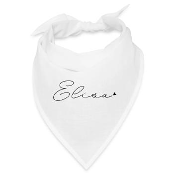 Name Elisa - Bandana - Weiß - Vorne