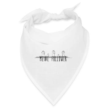 Meine Follower - Katze, Katzenpfoten - Bandana - Weiß - Vorne