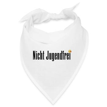 NichtJugendfrei Schriftzug - Bandana - Weiß - Vorne