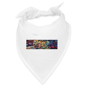 Kosmischer Wirbel Abstrakter Nebel - Bandana - Weiß - Vorne