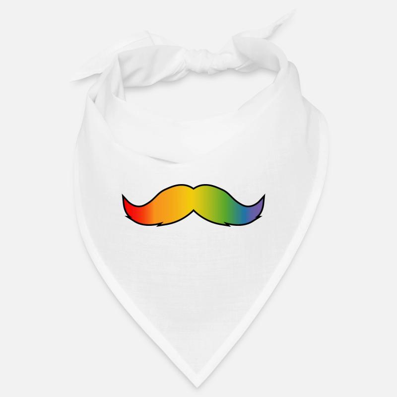 Regenbogen Bart queer schwarz Bandana