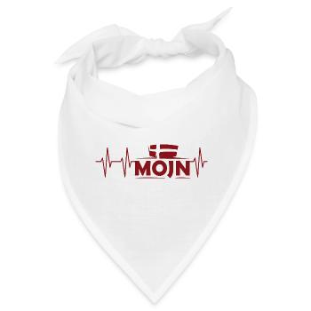 puls mojn dansk moin dänemark Symbol Herzschlag - Bandana - Weiß - Vorne