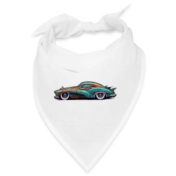 Auto / Fahrzeug / PKW / Mobil / Old Timer / fahren - Bandana - Weiß - Vorne