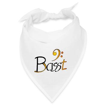 Basst - für Bässe - Bandana - Weiß - Vorne