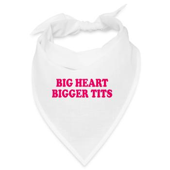 big heart bigger tits - Bandana - Weiß - Vorne