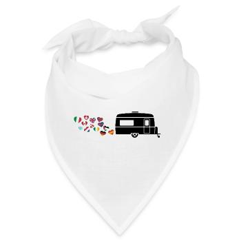 Caravan Roadtrip Liebhaber - Bandana - Weiß - Vorne