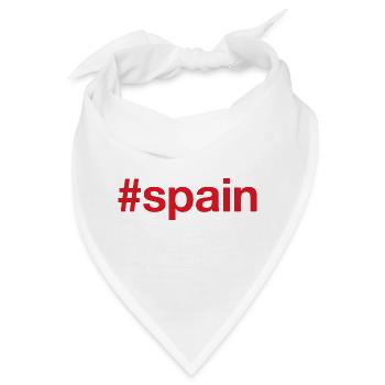 SPAIN Hashtag Spanien - Bandana - Weiß - Vorne