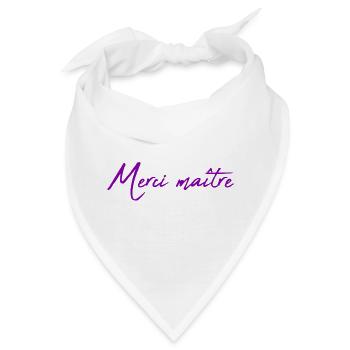 MEISTER. MEISTER. VIELEN DANK. DANKE, MEISTER. MEISTER - Bandana - Weiß - Vorne