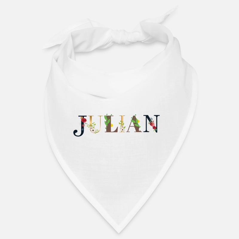 Le nom de JULIAN décoré de fleurs Bandana