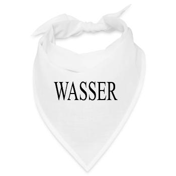 Wasser Schriftzug  - Bandana - Weiß - Vorne