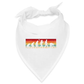 Evolution Pilzsammler, Pilze sammeln Vintage - Bandana - Weiß - Vorne