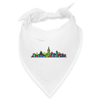 Biel Bienne City Skyline Moderne Linienkunst - Bandana - Weiß - Vorne