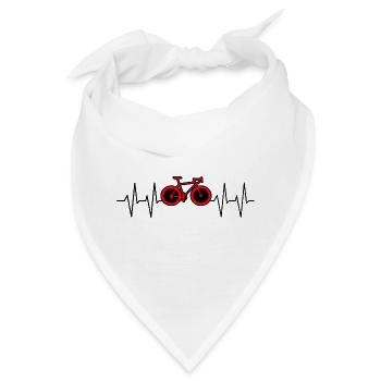 Fahrrad Herzschlag Radrennen - Bandana - Weiß - Vorne