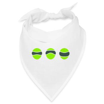 Alien Face 3 Breitaugen - Bandana - Weiß - Vorne