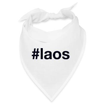 Laos Hashtag - Bandana - Weiß - Vorne