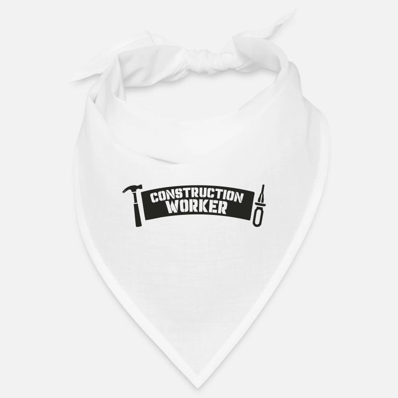 Construction Worker Motif Print Bandana