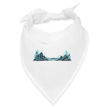 Flussufer im Dschungelstil - Bandana - Weiß - Vorne