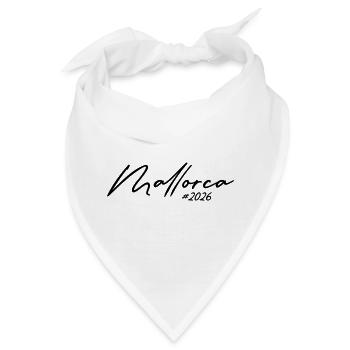 Mallorca 2026 Schriftzug - Bandana - Weiß - Vorne