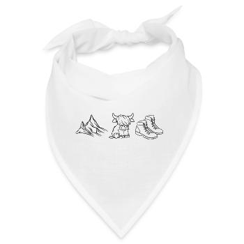 Berge Kuh Wanderstiefel - Bandana - Weiß - Vorne