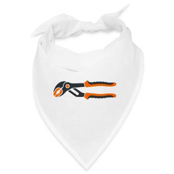 Rohrzange Werkzeug Grafik - Bandana - Weiß - Vorne