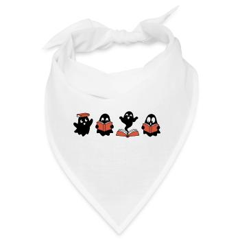 Unheimliche Buchclub-Geister lesen Bücher - Bandana - Weiß - Vorne