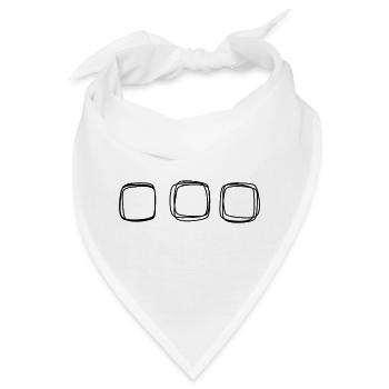 Auslassungspunkte handgezeichnet - Bandana - Weiß - Vorne