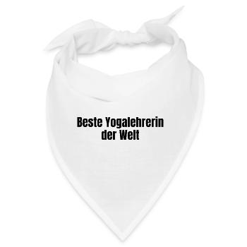 Beste Yogalehrerin der Welt Yoga Geschenk - Bandana - Weiß - Vorne