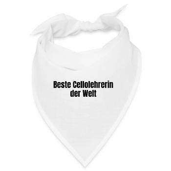 Beste Cellolehrerin der Welt Cello Geschenk - Bandana - Weiß - Vorne
