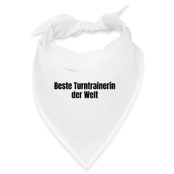 Beste Turntrainerin der Welt Turnen Geschenk - Bandana - Weiß - Vorne