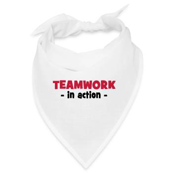 Teamwork in Action - Bandana - Weiß - Vorne
