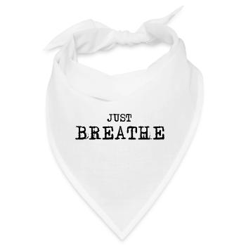just breath symbol Logo Schriftzug icon Spruch - Bandana - Weiß - Vorne
