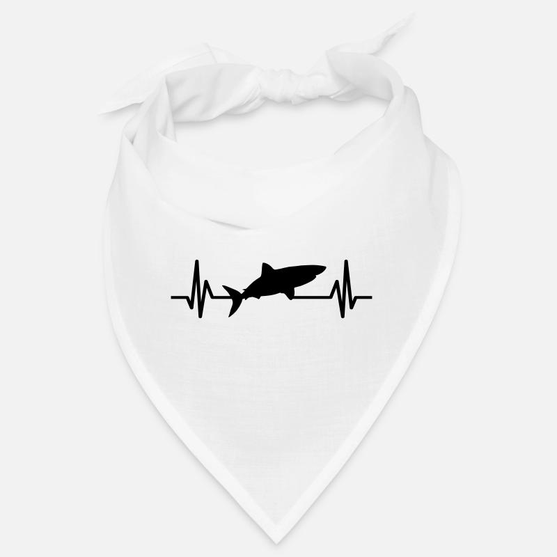 shark heartbeat shark shark fin Bandana