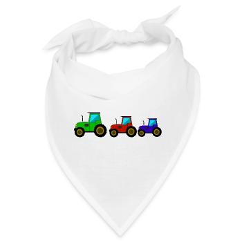 Traktor Trecker Traktor - Bandana - Weiß - Vorne