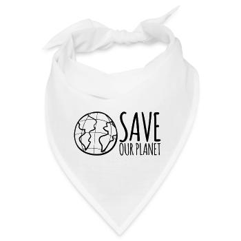 Save Our Planet - Bandana - Weiß - Vorne