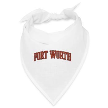 Fort Worth Hochschulbogen - Bandana - Weiß - Vorne