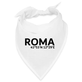Roma Koordinaten - Bandana - Weiß - Vorne