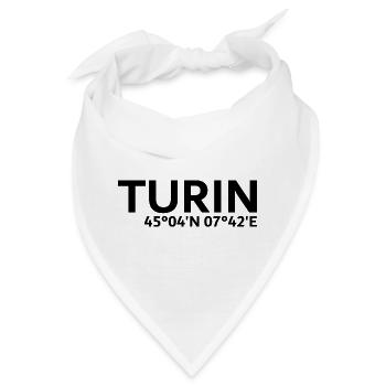 Turin Koordinaten - Bandana - Weiß - Vorne
