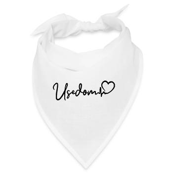 Usedom Herzschlag Ostsee Insel Usedom - Bandana - Weiß - Vorne