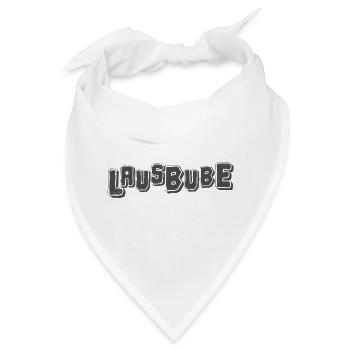 Lausbube Grau Design Spitzbuben Design - Bandana - Weiß - Vorne