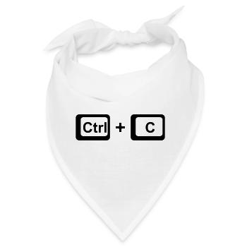 CTRL + C / Eltern Geschenk zum Vatertag /Muttertag - Bandana - Weiß - Vorne