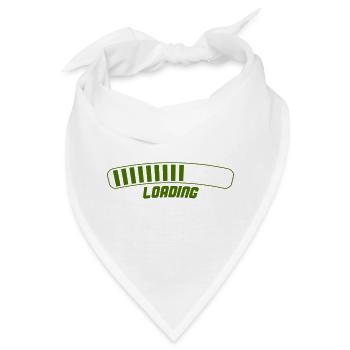 Retro Ladebildschirm Grün - Bandana - Weiß - Vorne