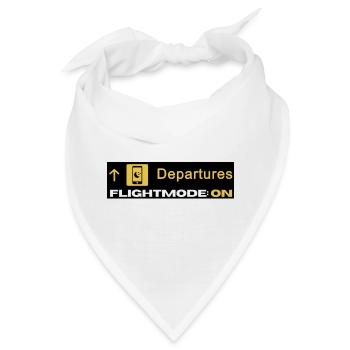 Departures Flightmode On - Flugmodus - Chillen - Bandana - Weiß - Vorne