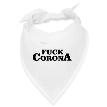 SCHEISSE AUF CORONA - Bandana - Weiß - Vorne