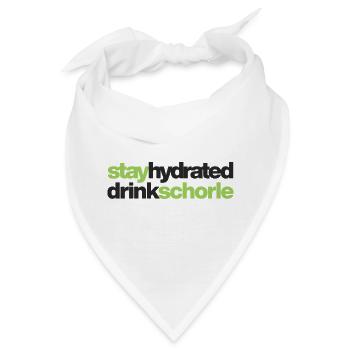 stay hydrated - drink schorle - Bandana - Weiß - Vorne