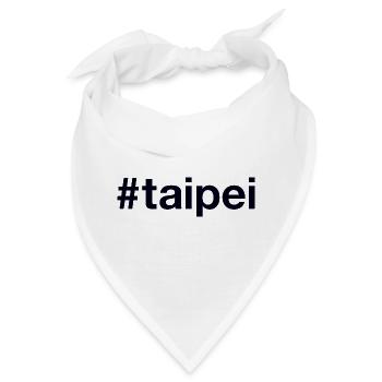 Taipei Taiwan Hashtag - Bandana - Weiß - Vorne