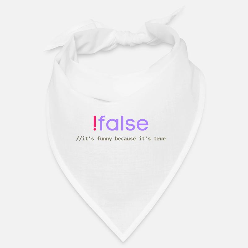 Ifalse Funny Coder Programmierungswortspiel - Bandana - Weiß