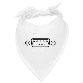 DB 9 Connector, serial connector - Bandana - Weiß - Vorne