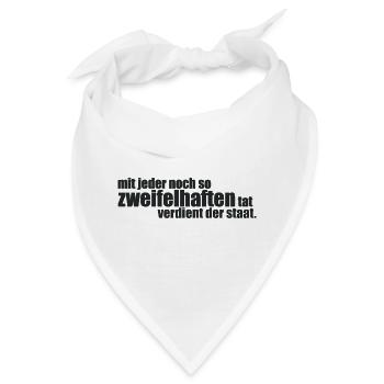 zweifelhafte Taten - Bandana - Weiß - Vorne