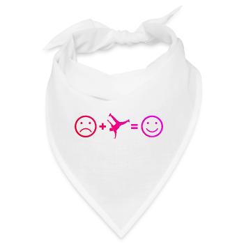 Geschenkidee für einen Hip-Hop-Tänzer mit B-Boying - Bandana - Weiß - Vorne