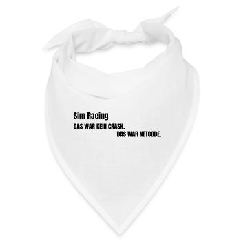 Das war kein Crash das war Netcode - Bandana - Weiß - Vorne